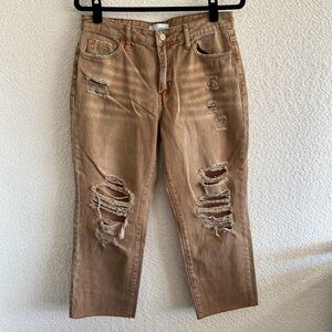 Vervet By Flying Money Women’s‎ Distressed Crop Autumn Denim Jeans Size 29